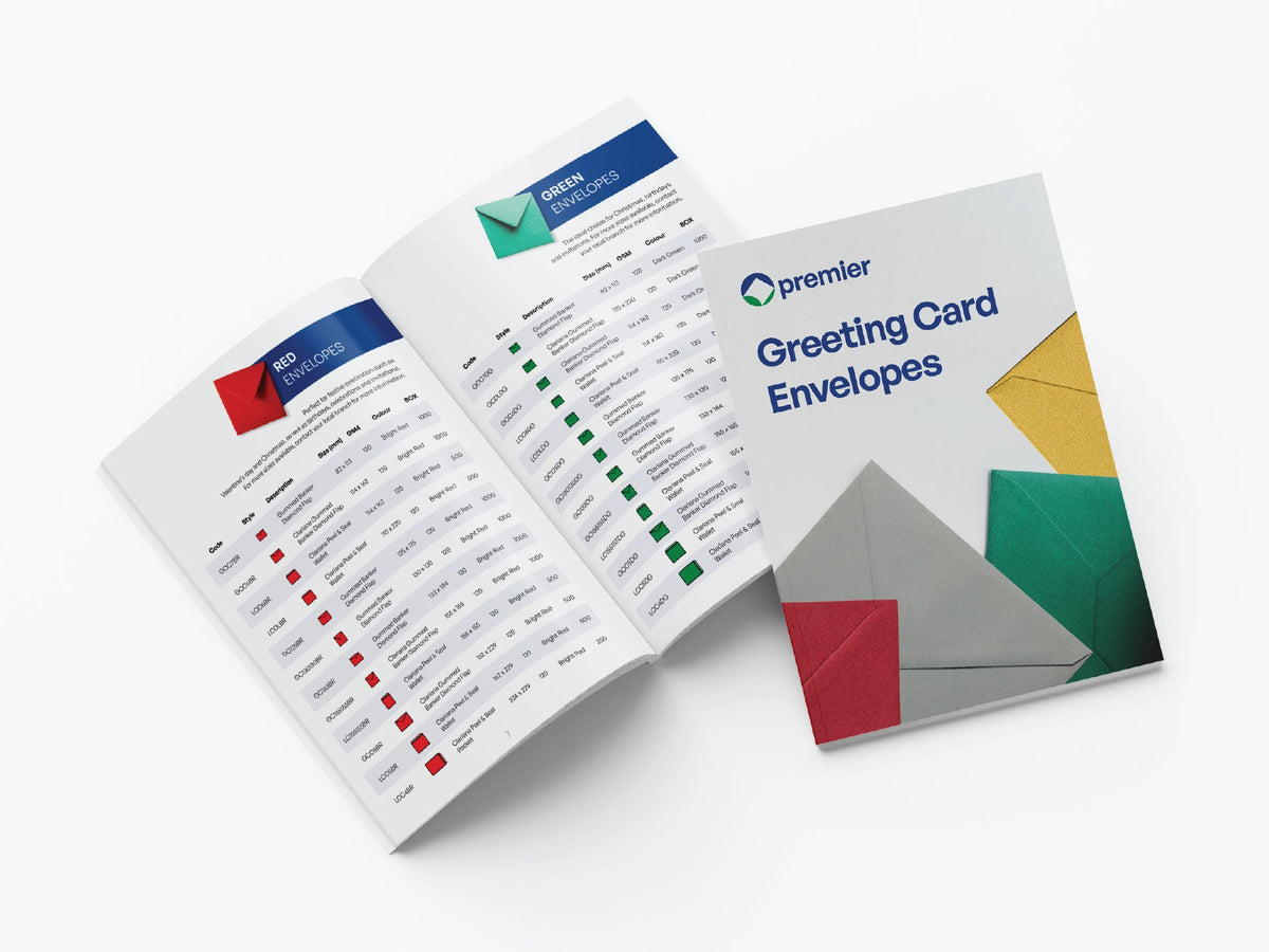 Greeting card envelopes brochure